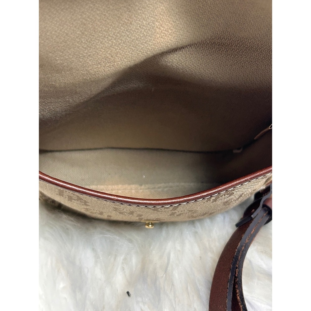 Dooney & Bourke Crossbody Bag Womens S Brown Excellent Monogram Canvas Charm - Picture 6 of 9